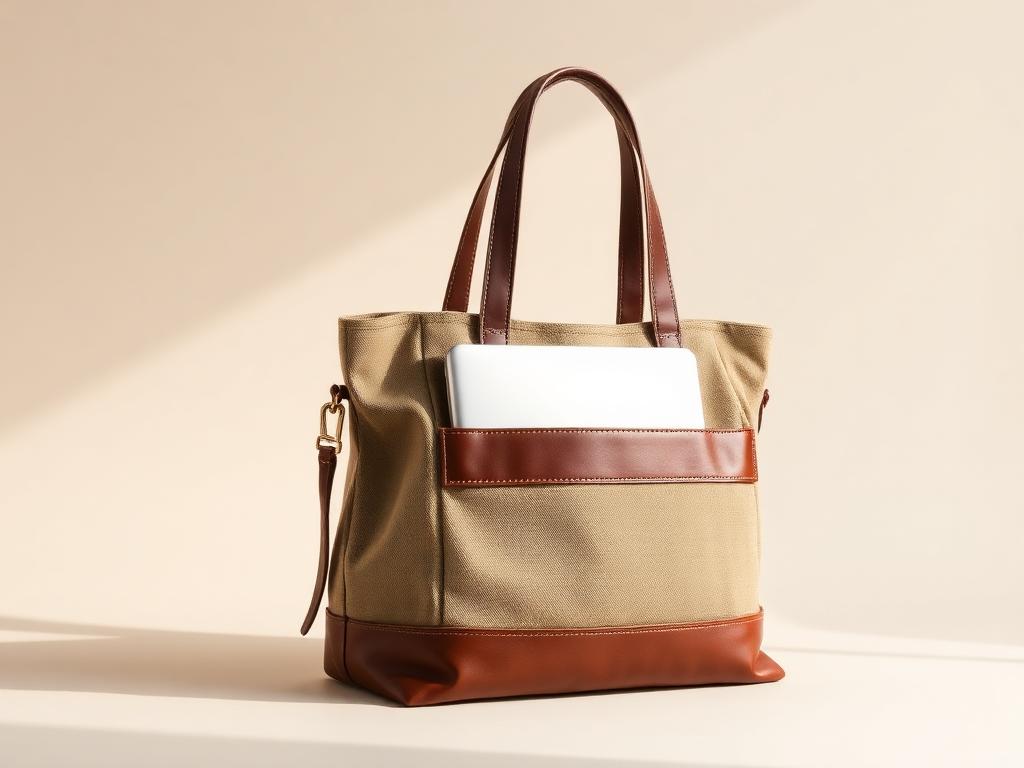 Teacher Tote Bag Structured teacher tote with laptop compartment